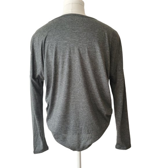 Zella green striped rouched athetic top long sleeve - Picture 2 of 9